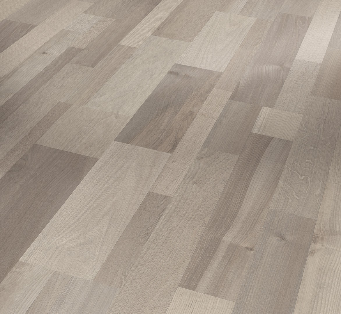 Parquet Stratifié Satiné Chêne.Gris 128.5x19.4 cm