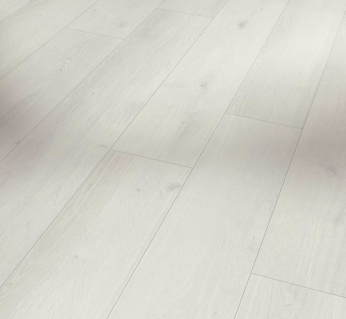 Parquet Stratifié Lame Large Chêne.Blanc 128.5x19.4 cm