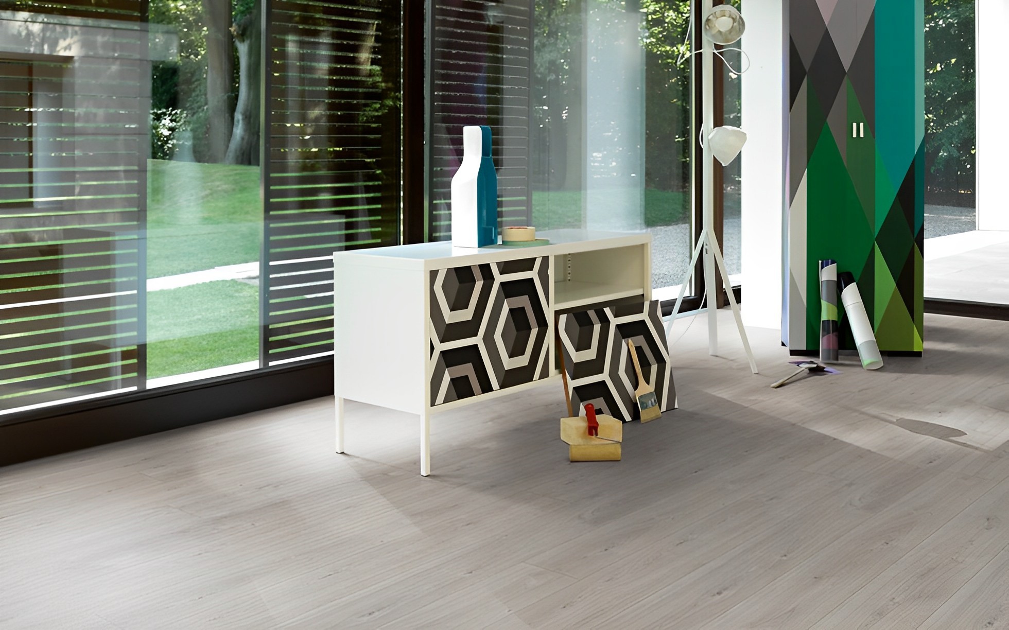 Parquet Stratifié Chêne Gris 220x24.3 cm 2
