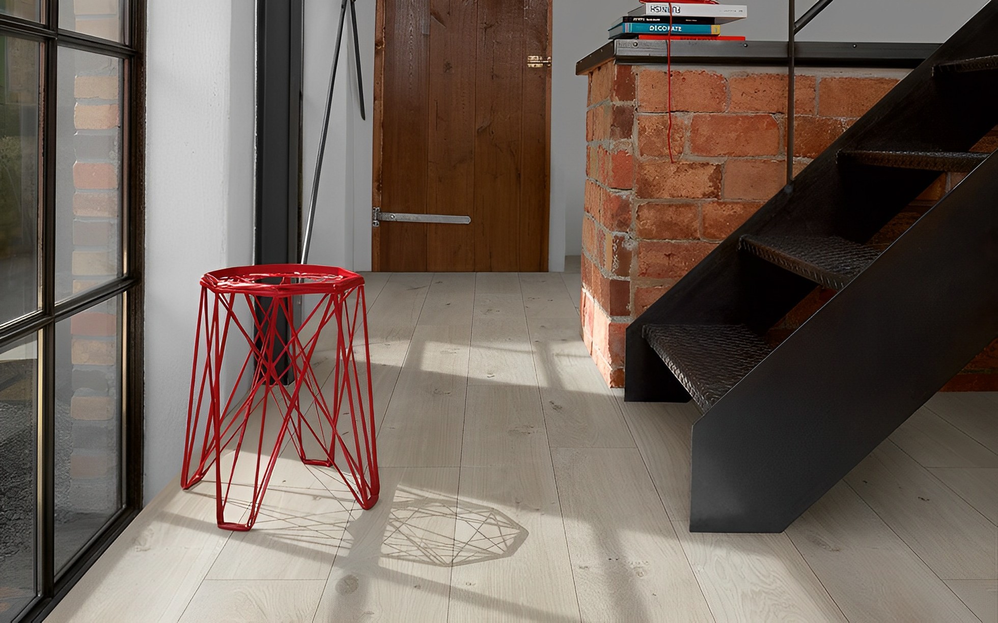 Parquet Stratifié Lame Large Chêne Gris 128.5x19.4 cm 2