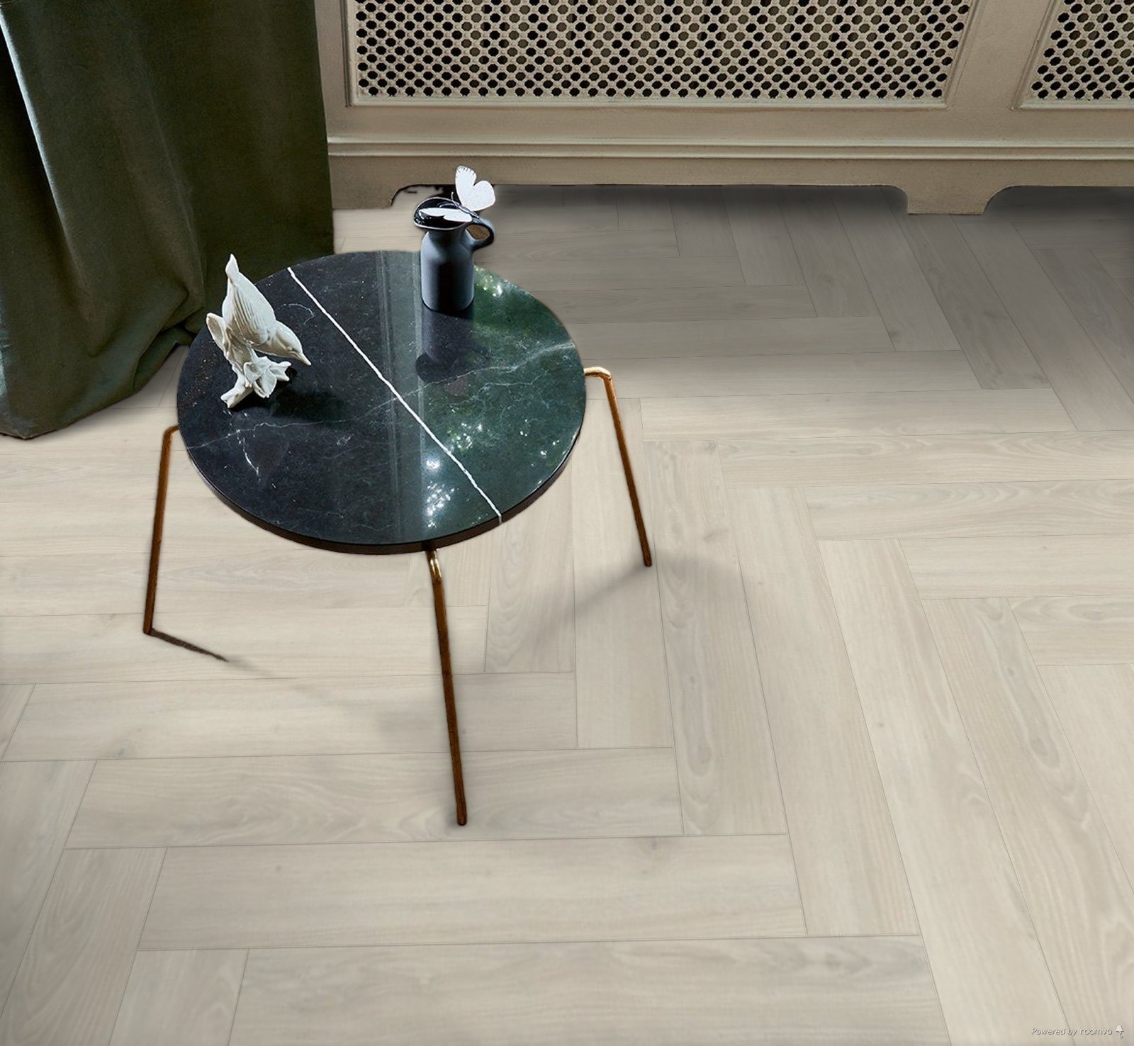 Parquet Stratifié naturelle Chêne.Blanc 85.8x14.3 cm 2