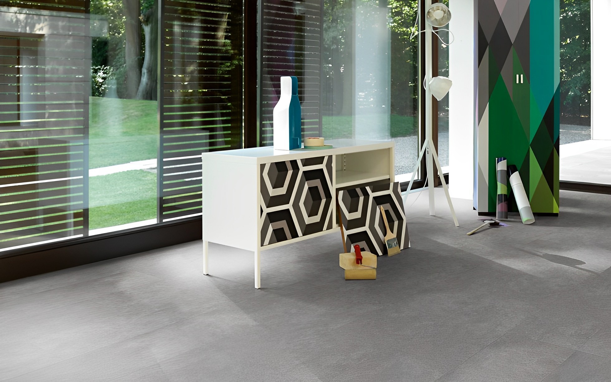 Parquet Stratifié Gris.Béton 85.3x40 cm 2