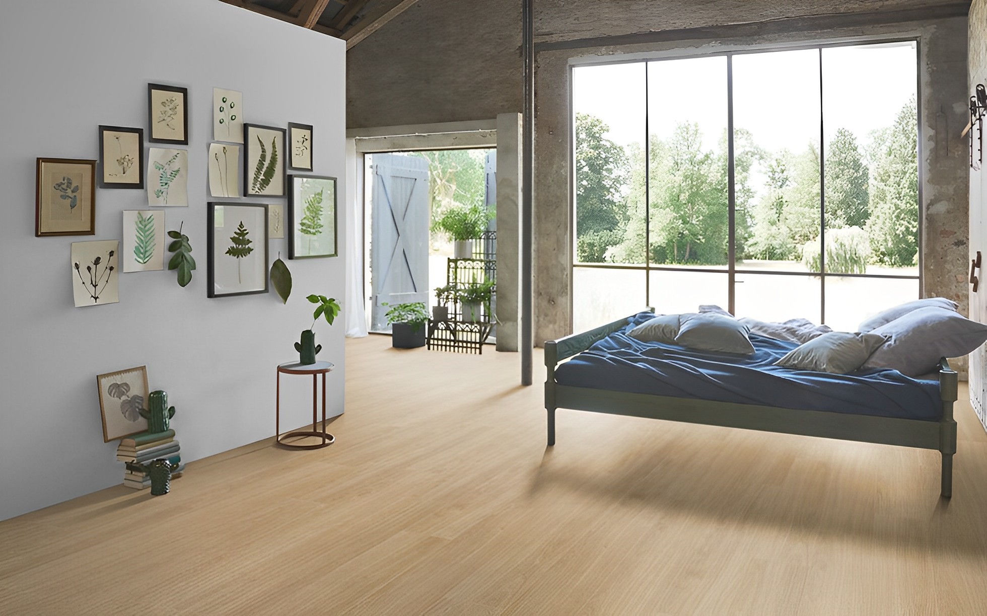 Parquet Stratifié Lame Large Chêne.Clair 128.5x19.4 cm 2