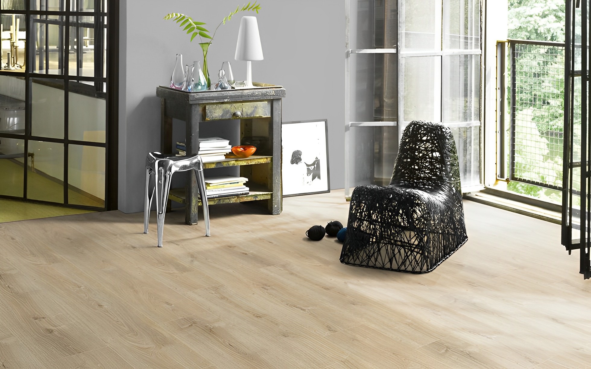Parquet Stratifié Chêne.Clair 128.5x24.3 cm 2