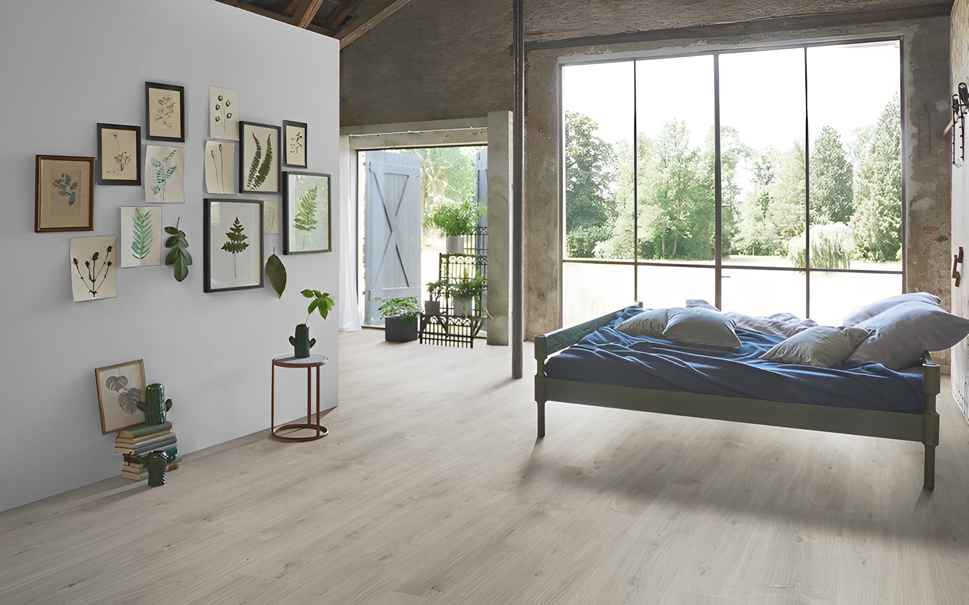 Parquet Stratifié Chêne.Gris 128.5x24.3 cm 2