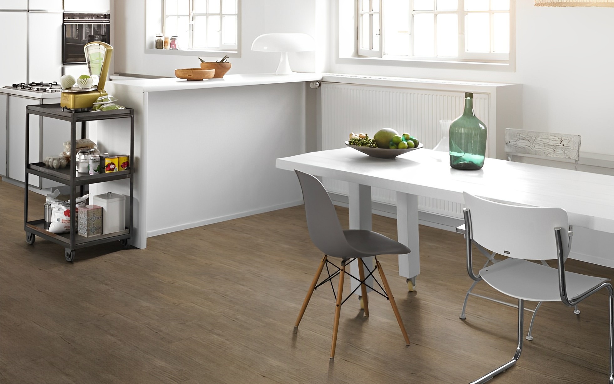 Lame et dalles PVC Chêne Gris Oak 120.9x22.5 cm 2