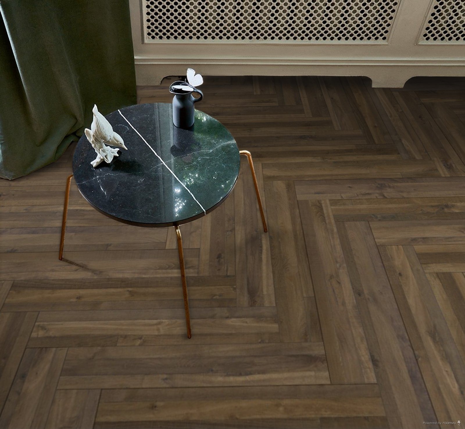 Parquet Stratifié Chêne.foncé 85.8x14.3 cm 2