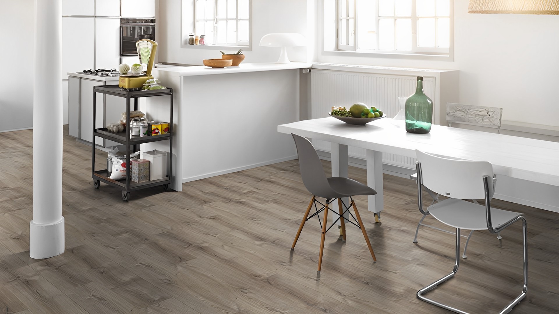 Parquet Stratifié Chêne.foncé 128.5x24.3 cm 2
