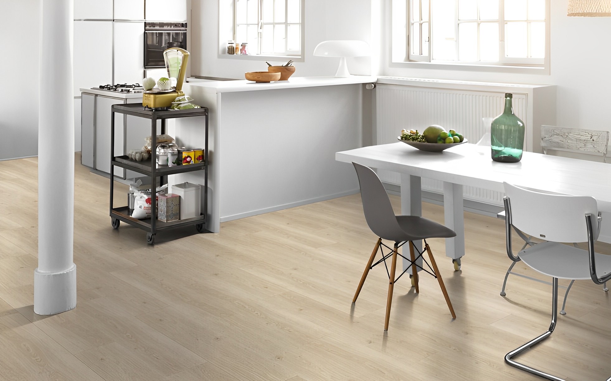 Parquet Stratifié naturelle Chêne.Poli 128.5x24.3 cm 2