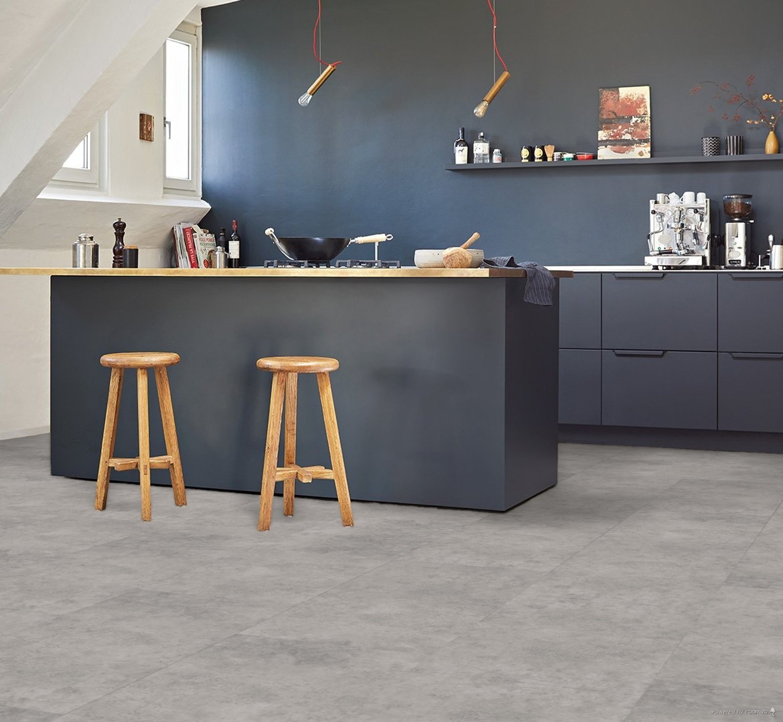Lame et dalles PVC Gris Béton 91.4x45.7 cm 2