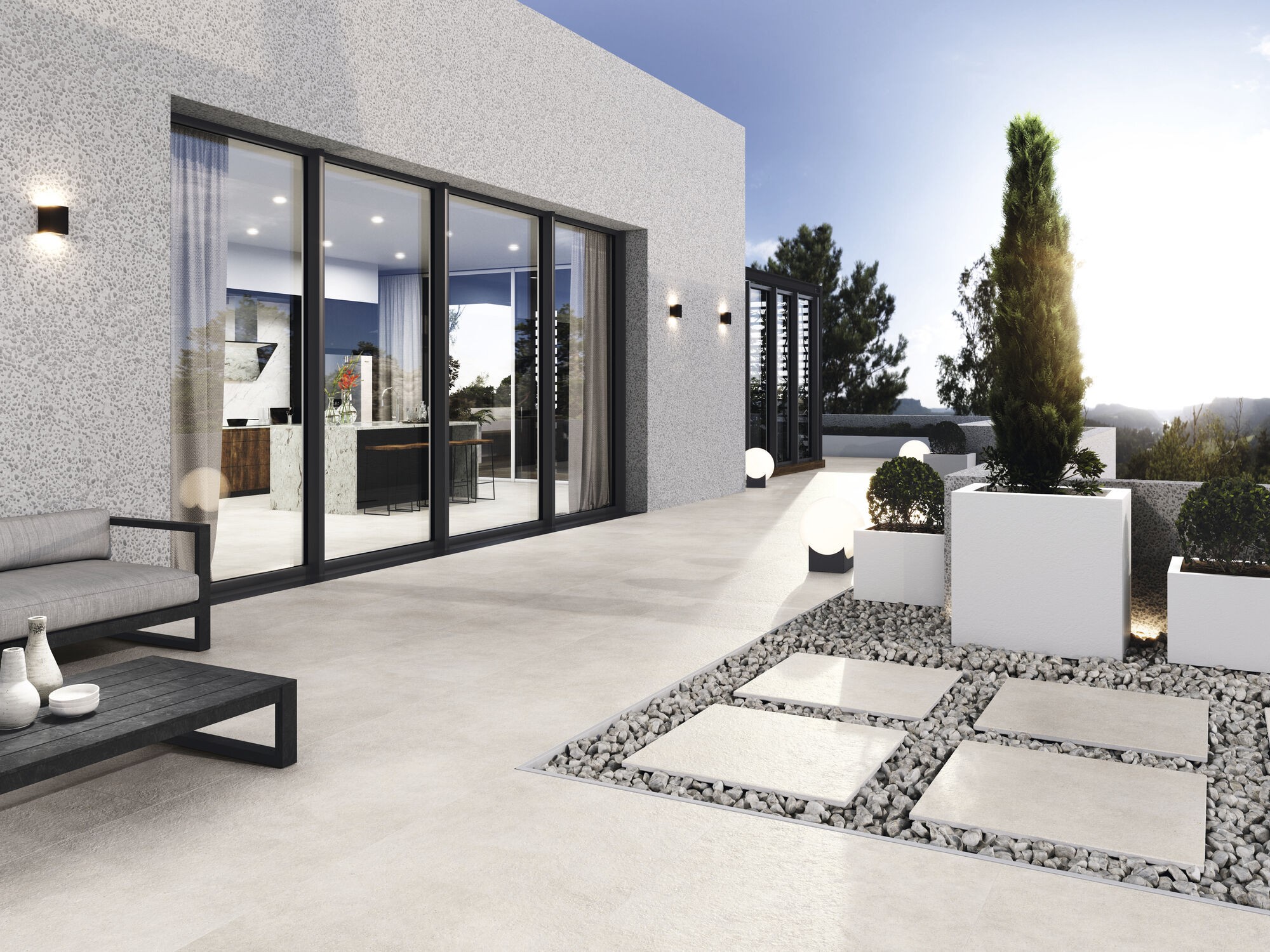 Carrelage Aspect béton Florence blanc antiderapant R-12 80x80 cm 2