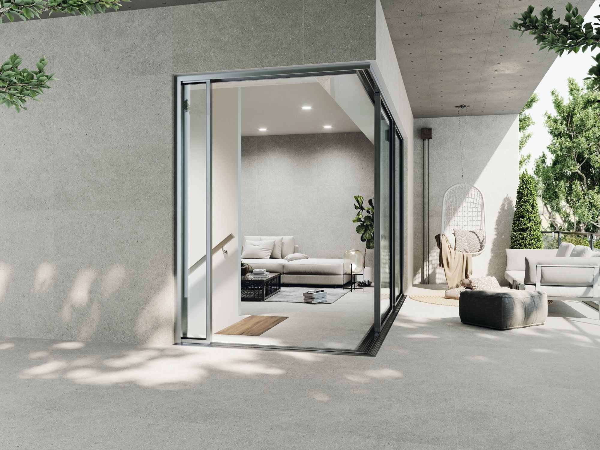 Carrelage Aspect béton  Bruch gris foncé antiderapant R-11 60x60 cm 2