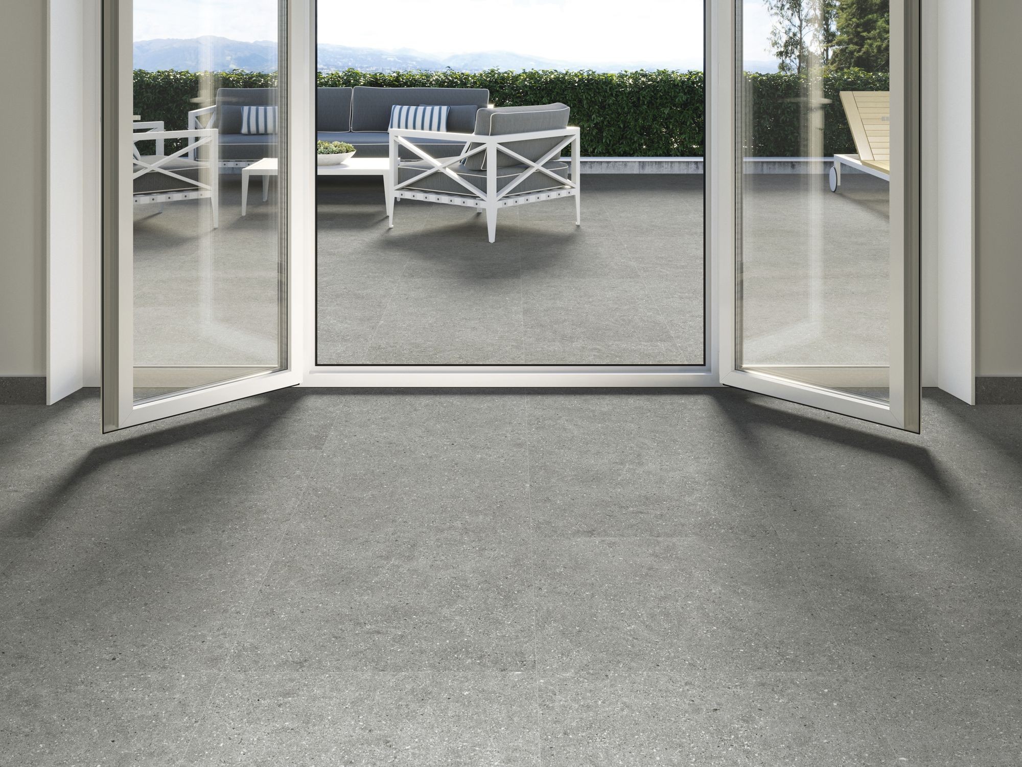 Carrelage Aspect béton  Bruch gris antiderapant R-11 2