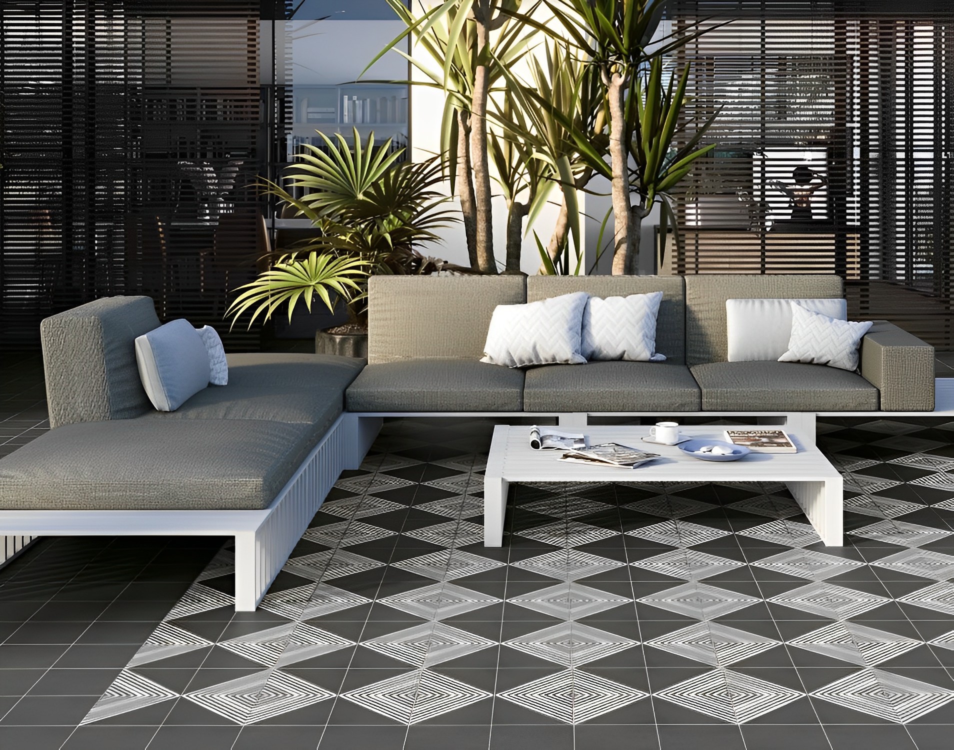 Carrelage carreaux de ciment Villa motif magia 20x20 cm 2