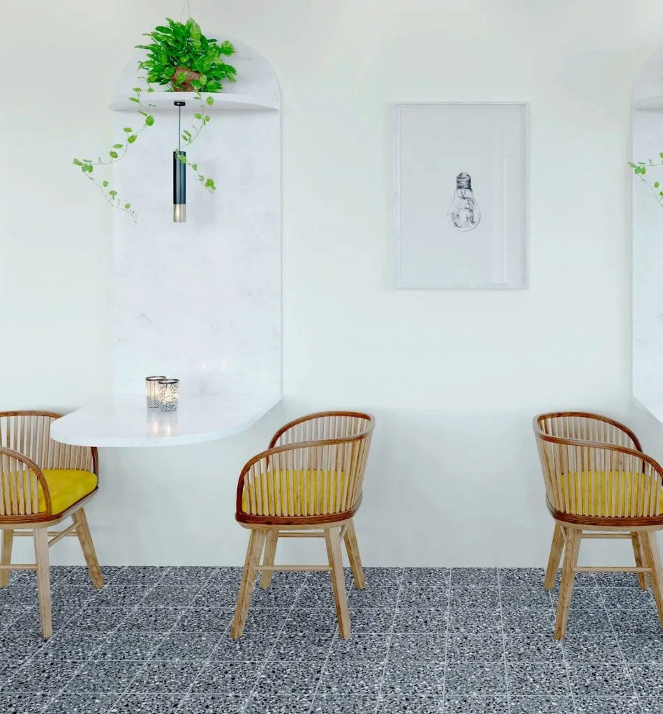 Carrelage Aspect terrazzo Dura gris mix 20x20 cm 2