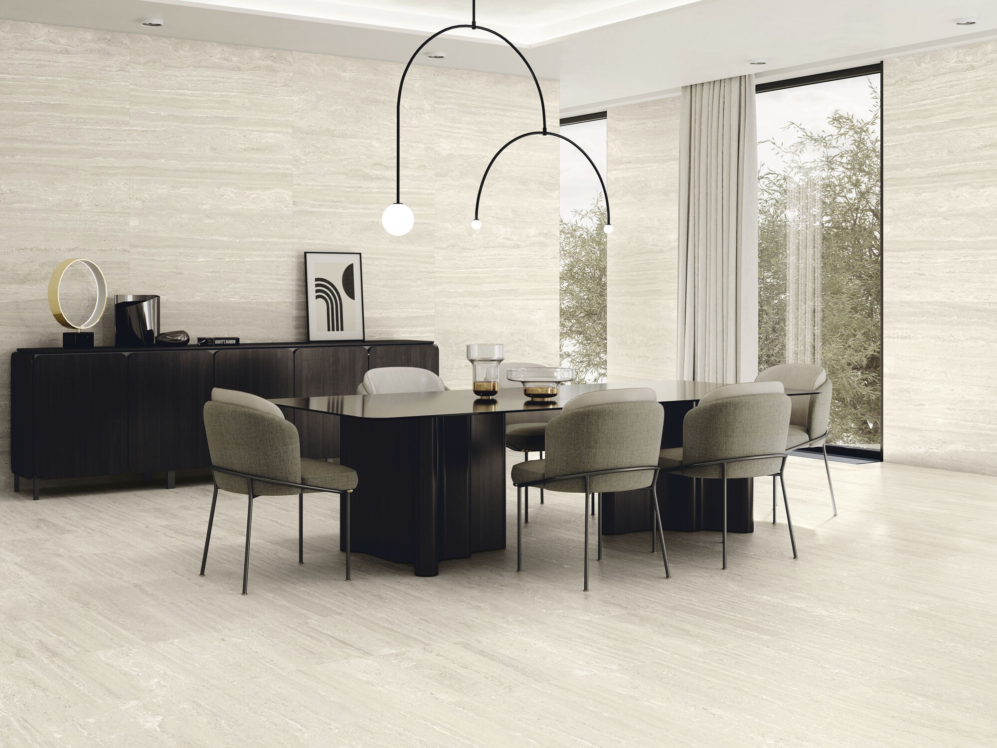 Carrelage aspect marbre Roma beige  60x120 cm 2
