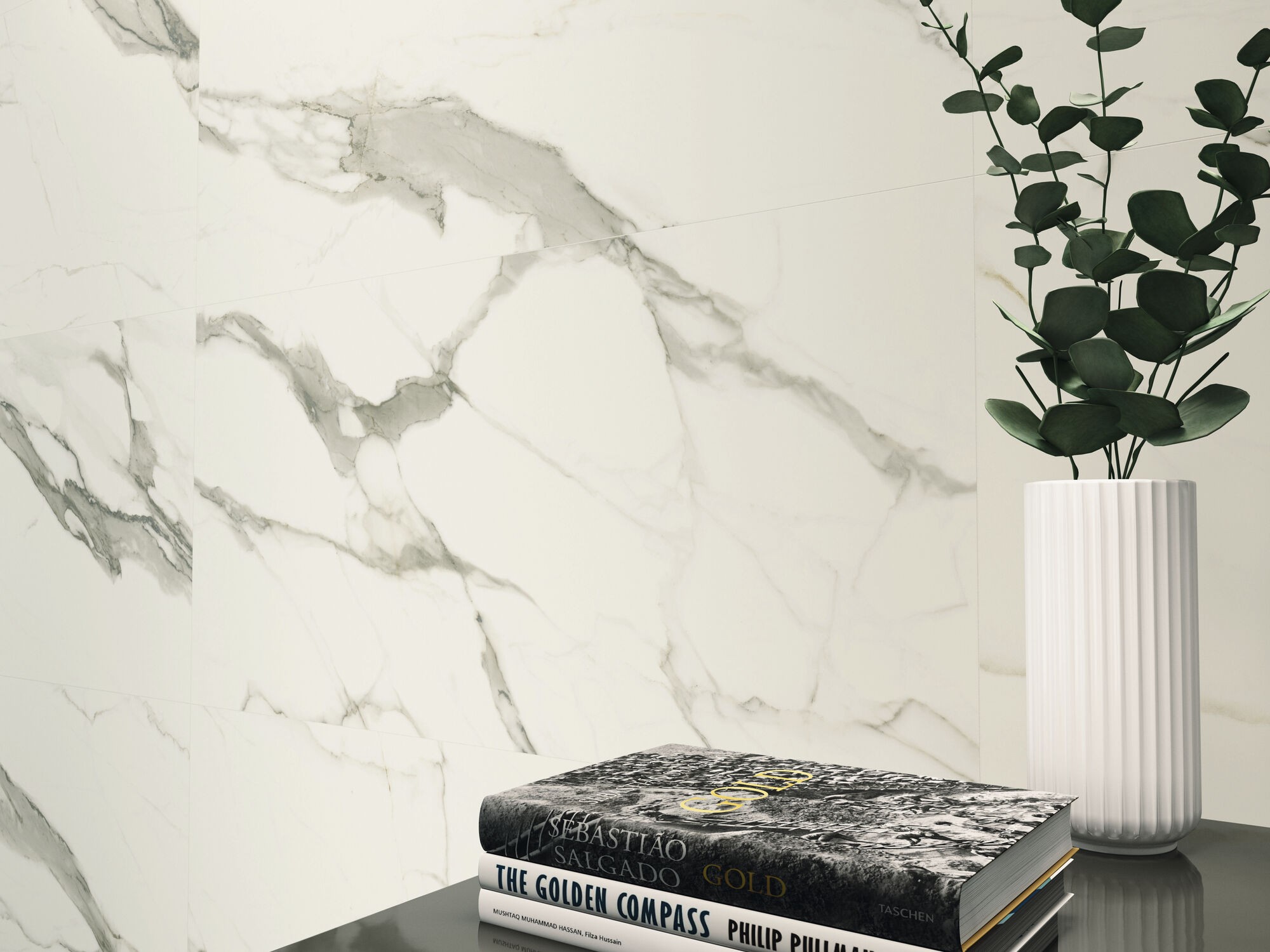 Carrelage aspect marbre Milano blanc  60x120 cm 2