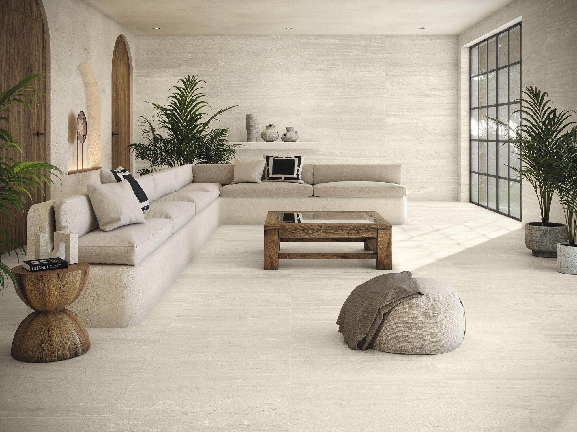Carrelage aspect marbre Roma beige  60x60 cm 2