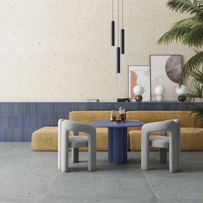 Carrelage Aspect terrazzo Aroma bleu  60x60 cm 2
