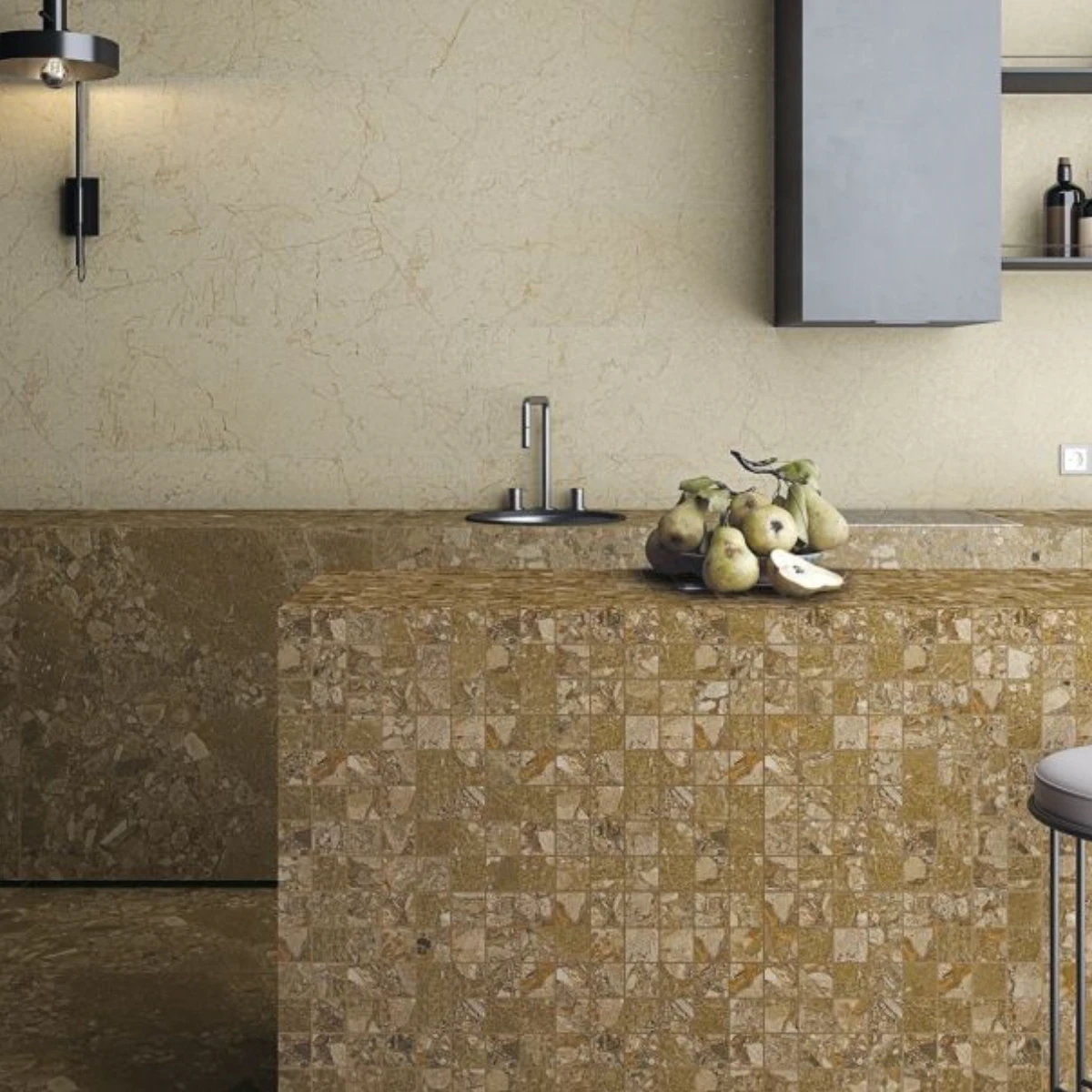 Jusqu'a -20% sur le carrelage imitation pierre Crema