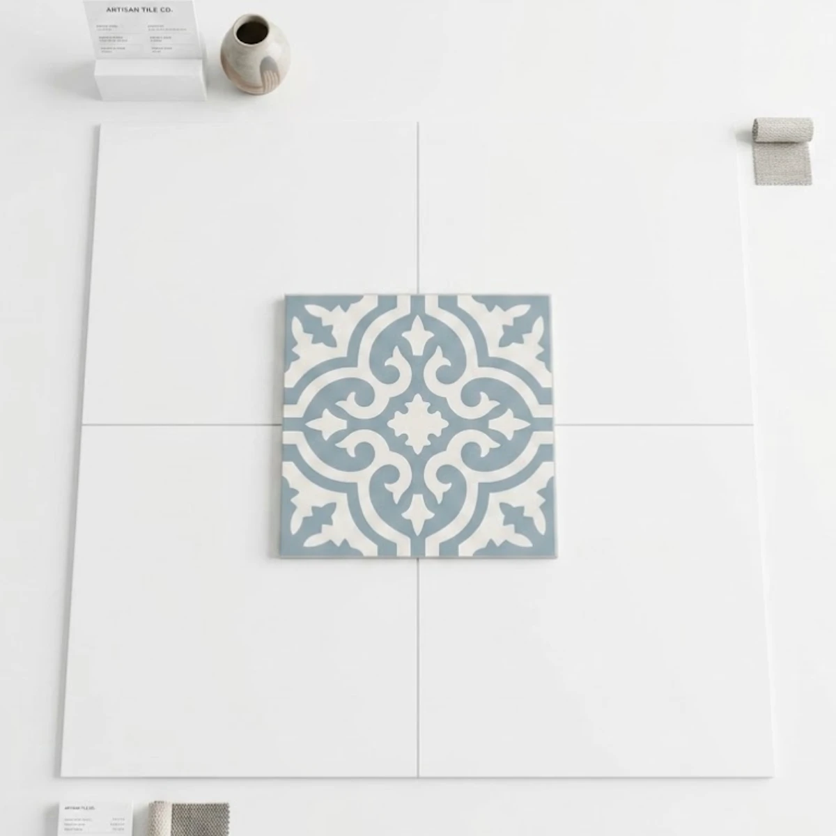 Carrelage Effet Carreaux de Ciment Decolios - Bleu