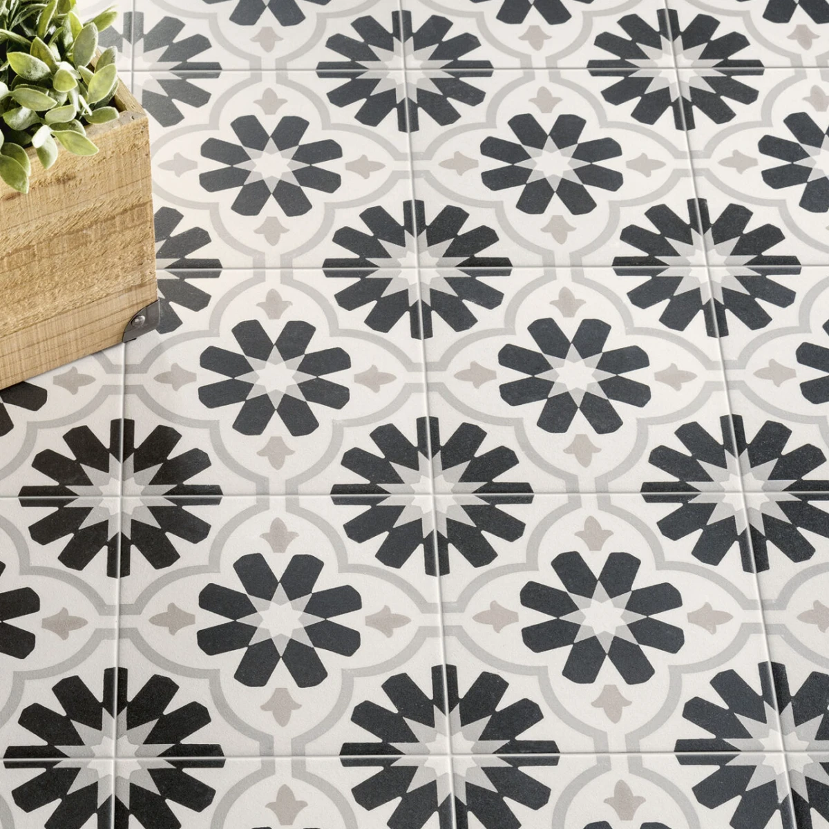 Carrelage Effet Carreaux de Ciment Decolios - Gris